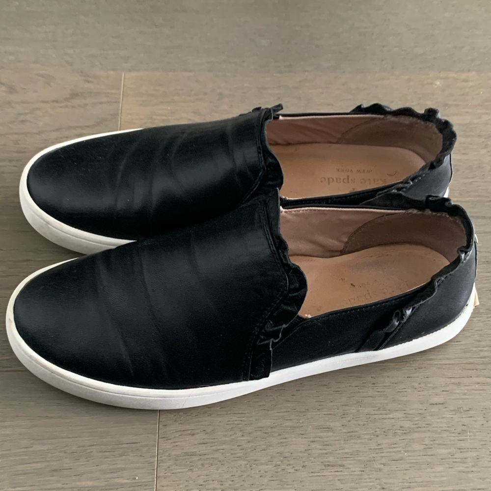 Gently Used Kate Spade Black Slip On Shoes US 9